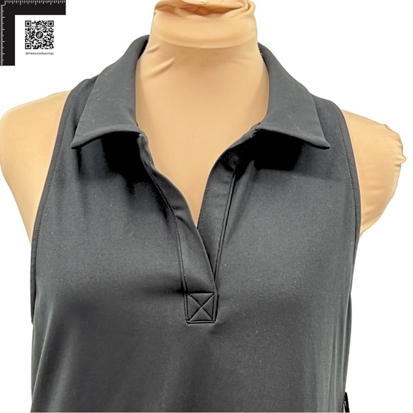 GapFit (Medium - NWT) Black Studio Polo T-back Dress with Johnny Collar #626374 - Picture 5 of 10